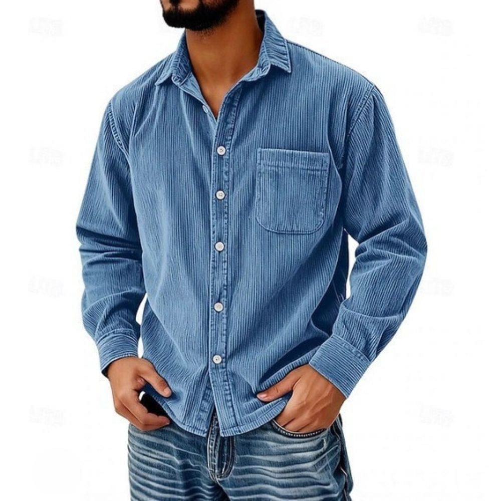 Raphaël | Chemise Boutonnée En Velours Côtelé Pour Homme