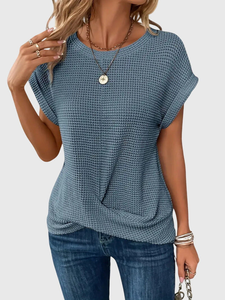 Isa™ | Blouse Élégante avec Col Rond