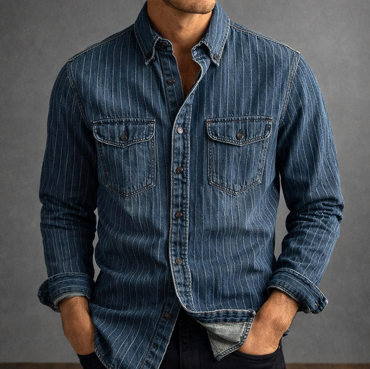 Clément | Chemise À Rayures Manches Longues Pour Homme