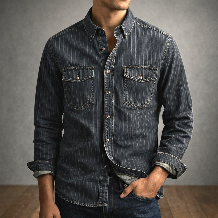 Clément | Chemise À Rayures Manches Longues Pour Homme