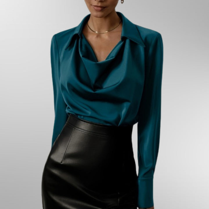 Violet™ | Blouse en Satin Élégante