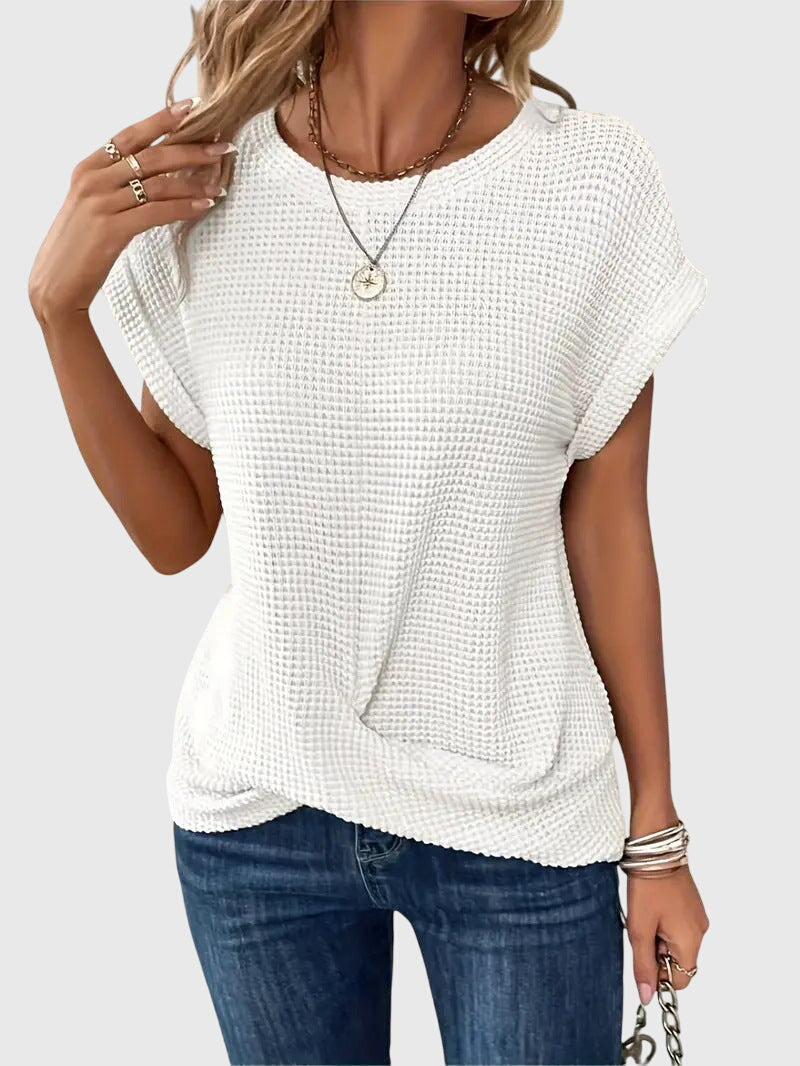 Isa™ | Blouse Élégante avec Col Rond