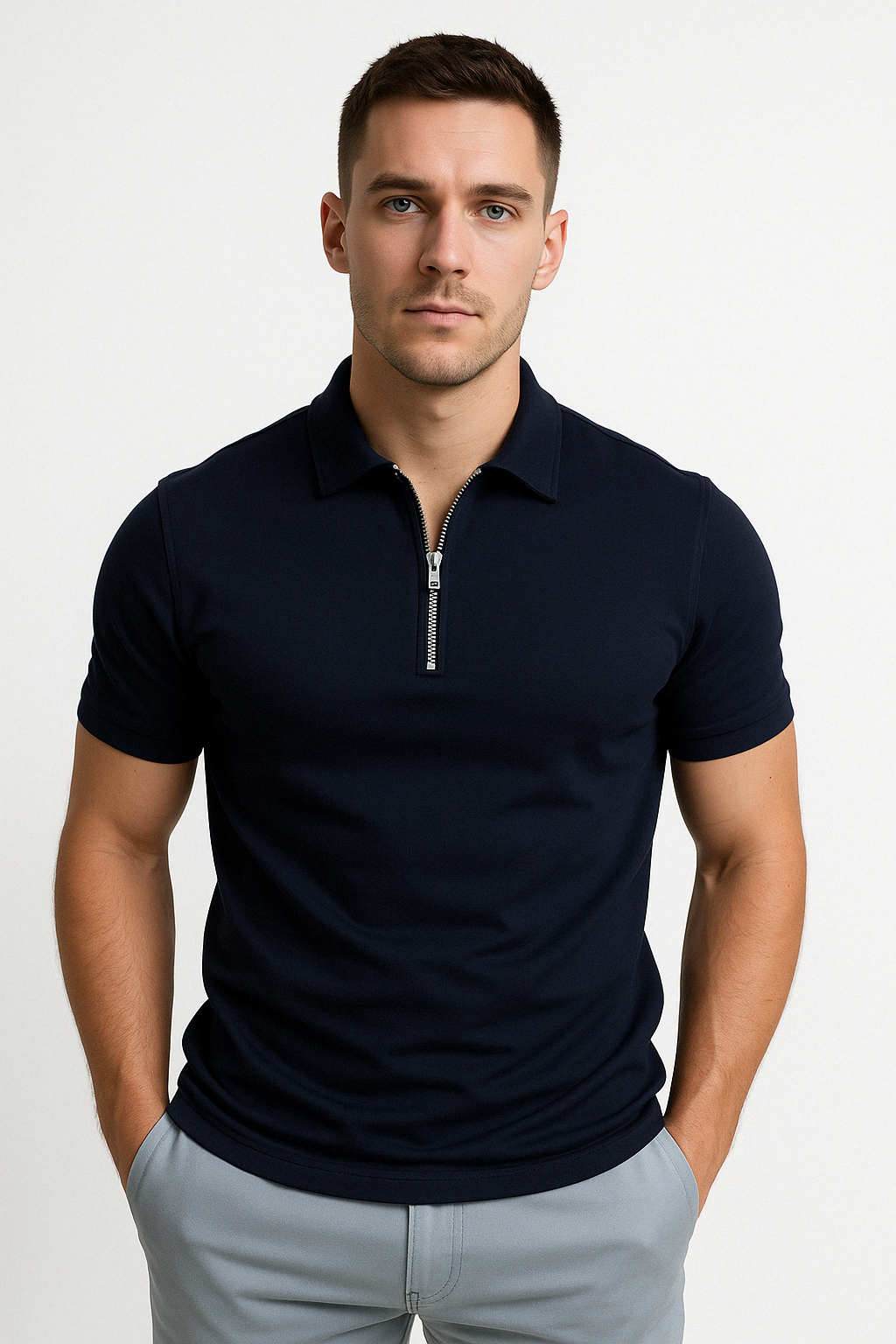 DELACROIX | POLO MODERNE AVEC ZIP MI-HAUT