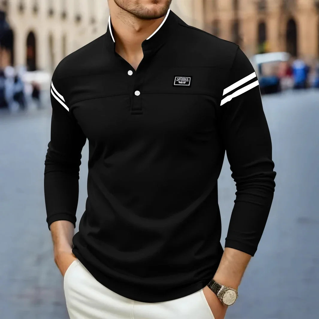 DELACROIX | T-SHIRT À MANCHES LONGUES MODERNE POUR HOMME