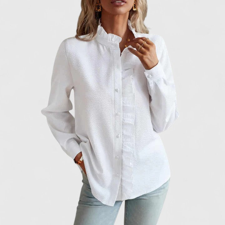 Yasmine | Blouse Longue À Manches Sophistiquée