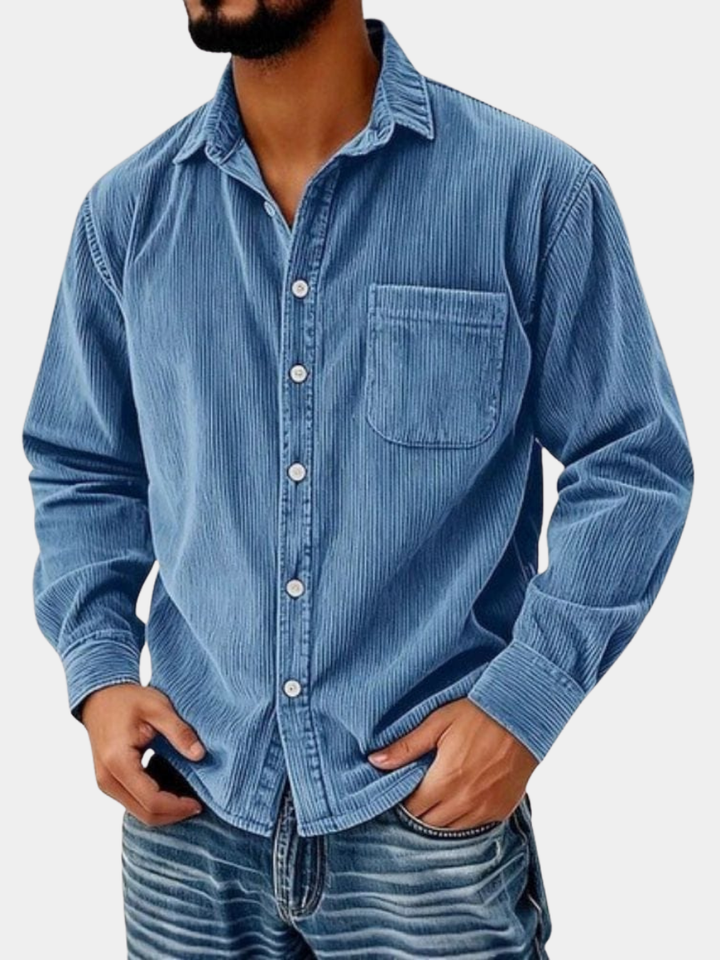 Raphaël | Chemise Boutonnée En Velours Côtelé Pour Homme