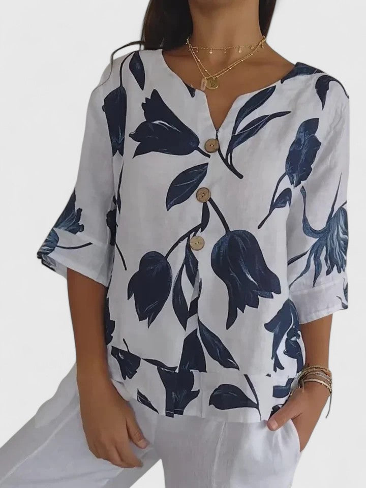 Laura | Blouse V-Neck Confortable